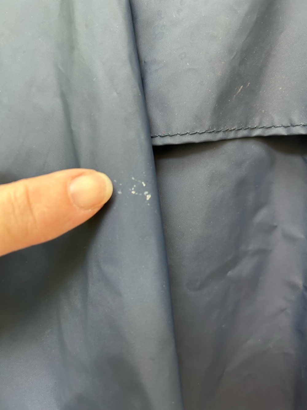 Columbia Navy Rain Jacket with Yellow Logo Men’s L - Picture 3 of 8